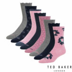 Ted Baker Women's Crew Sock 8 Pack in Pink