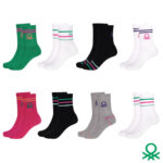 United Colors of Benetton Ladies Sport Crew Sock, 8 Pack