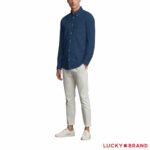 Lucky Men's Denim Shirt in Dark Blue - Image 14