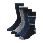 Weatherproof Mens Thermal Sock 4 Pack in Navy - Image 5
