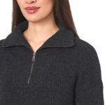 Modern Ambition Ladies 1/4 Zip Sweater in Grey - Image 18