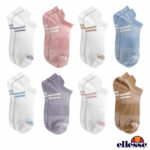 Ellesse Ladies No Show Sports Socks, 8 Pack in White/Grey/Black - Image 11