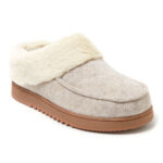 Dearfoam Ladies Clog Slipper in Oatmeal