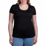 Kirkland Signature Ladies Scoop Neck Pima Tee in White - Image 7