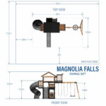 Backyard Discovery Magnolia Falls Wooden Climbing Frame and Swing Set (3-10 Years) - Image 2
