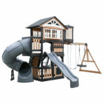 Backyard Discovery Magnolia Falls Wooden Climbing Frame and Swing Set (3-10 Years) - Image 4