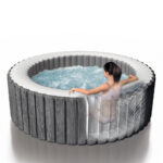 Intex PureSpa Greywood Deluxe 6 Person Inflatable Hot Tub - Image 4