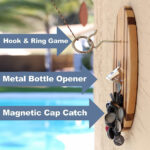Vivere Hook and Ring Game with Bottle Opener & Magnetic Bottle Cap Catch (2 Pack) - Image 2