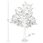 7ft Flocked LED Cedar Tree with Twinkling Lights - Image 13