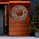 36 inch LED Ornament Wreath With LED lights, Assortment - Image 2