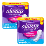 Always Discreet Long Pads, 2 x 32 Pack