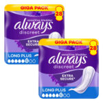 Always Discreet Long Plus Pads, 2 x 28 Pack