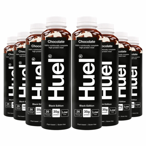 Huel Complete Meal Drink Black Edition Chocolate, 8 x 500ml