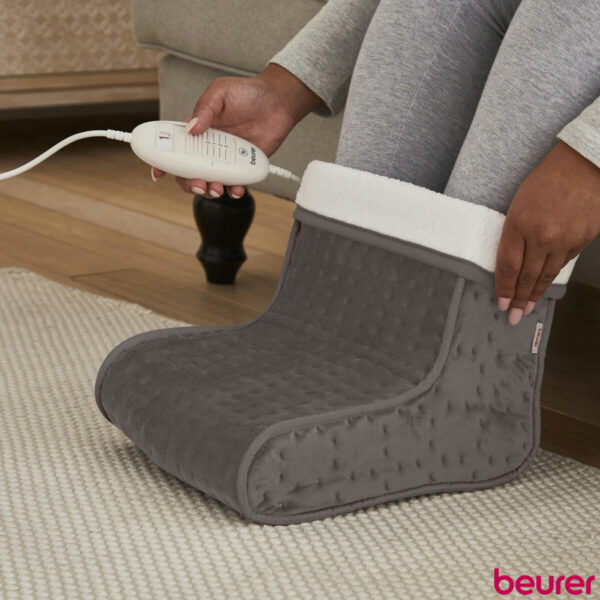 Beurer FW20 Cosy Electric Heated Foot Warmer, Taupe