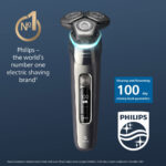 Philips Series 9000 Wet & Dry Electric Shaver with SkinIQ Technology, Charging Stand and Travel Case, S9974/35 - Image 2