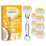 Gillette Venus Comfortglide with Olay, Platinum Metal Handle & 8 Blades - Image 2