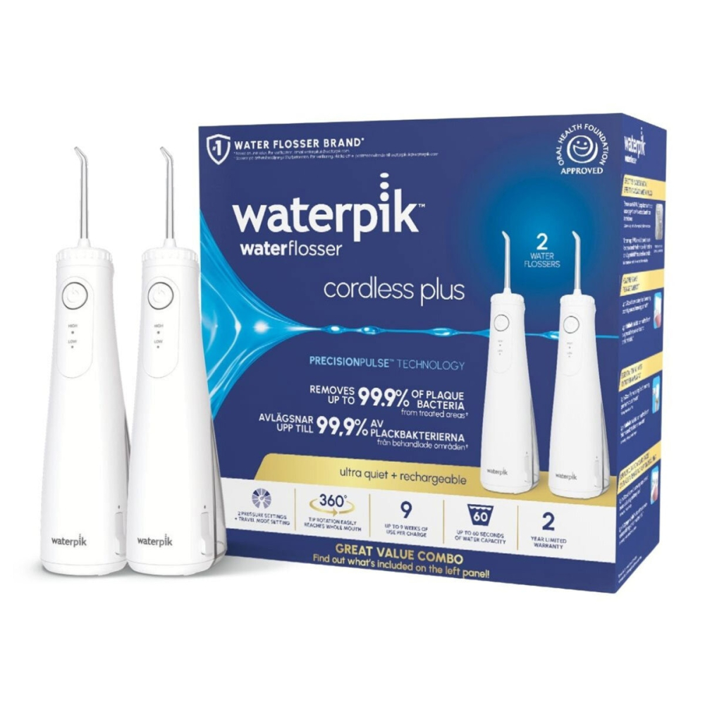 Waterpik Cordless Plus Water Flosser Combo Pack, WF-26UK010