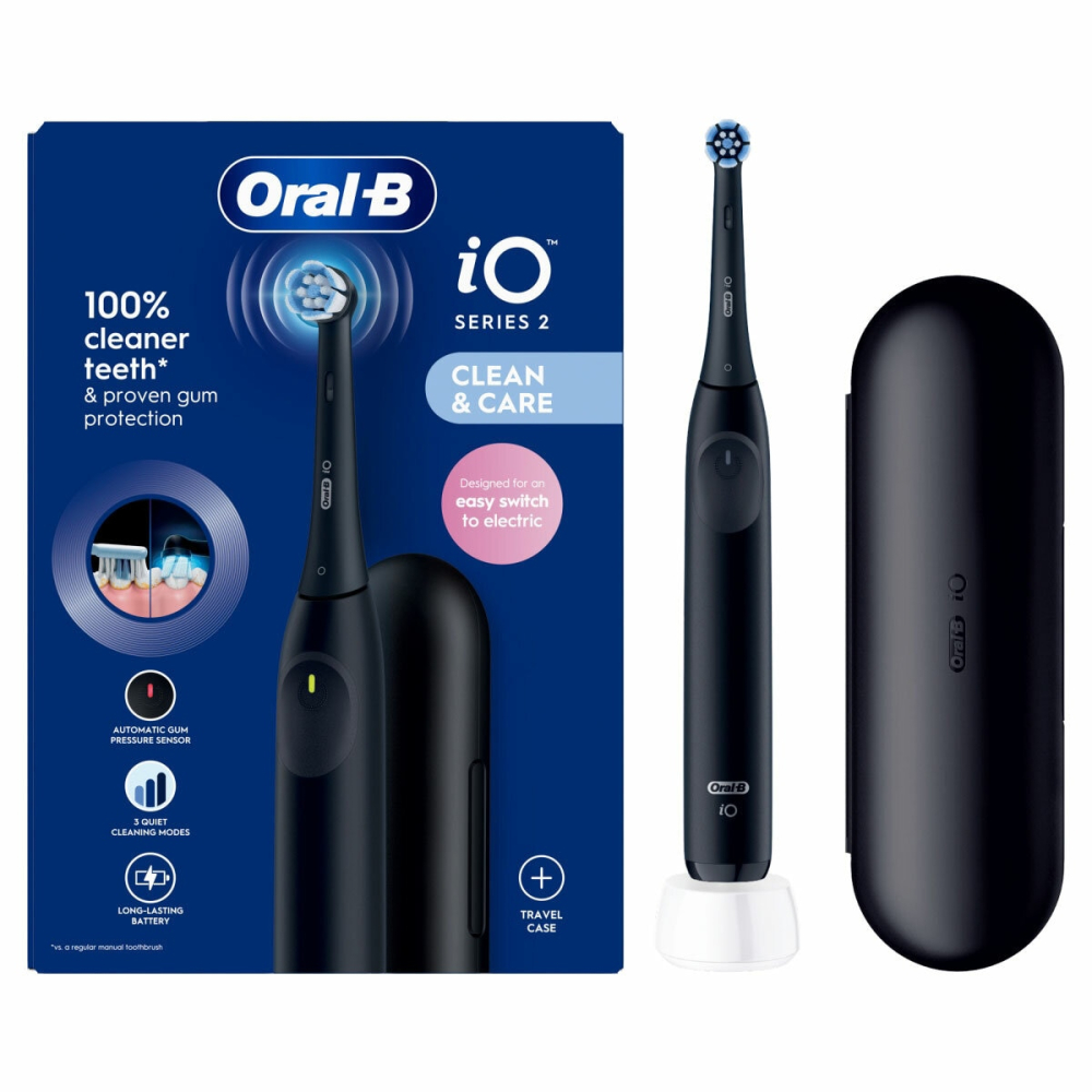 Oral-B iO2 Electric Toothbrush & Travel Case, Black