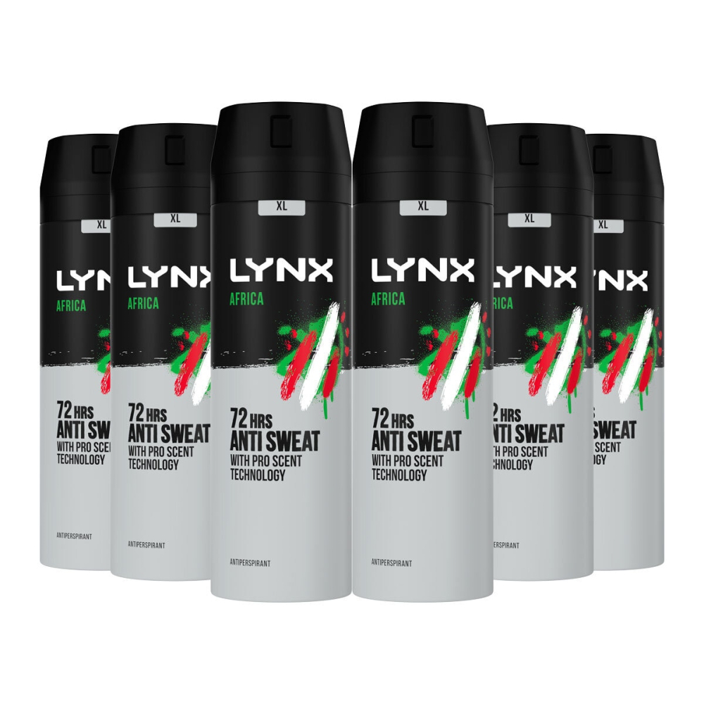 Lynx Anti-Perspirant Africa, 6 x 200ml