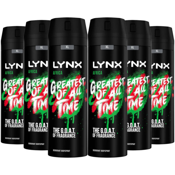 Lynx Bodyspray Africa, 6 x 200ml