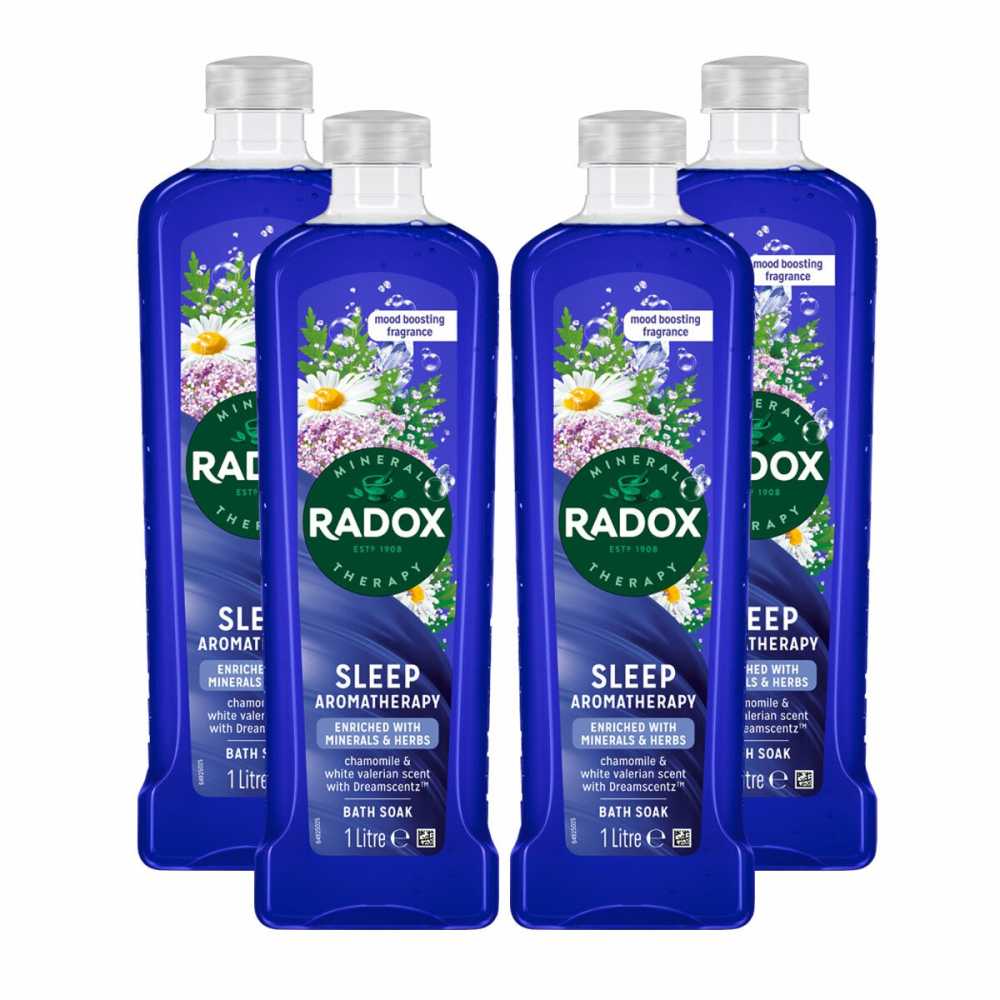 Radox Mineral Therapy Sleep Aromatherapy Bath Soak, 4 x 1L