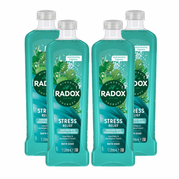 Radox Mineral Therapy Stress Relief Bath Soak, 4 x 1L