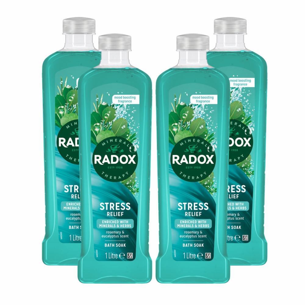 Radox Mineral Therapy Stress Relief Bath Soak, 4 x 1L