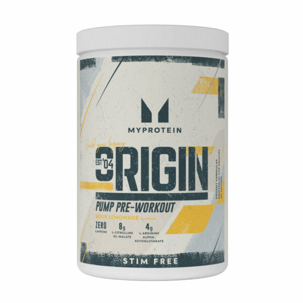 MYPROTEIN Origin Pre-Workout Pump Stim Free Sour Lemonade, 750g