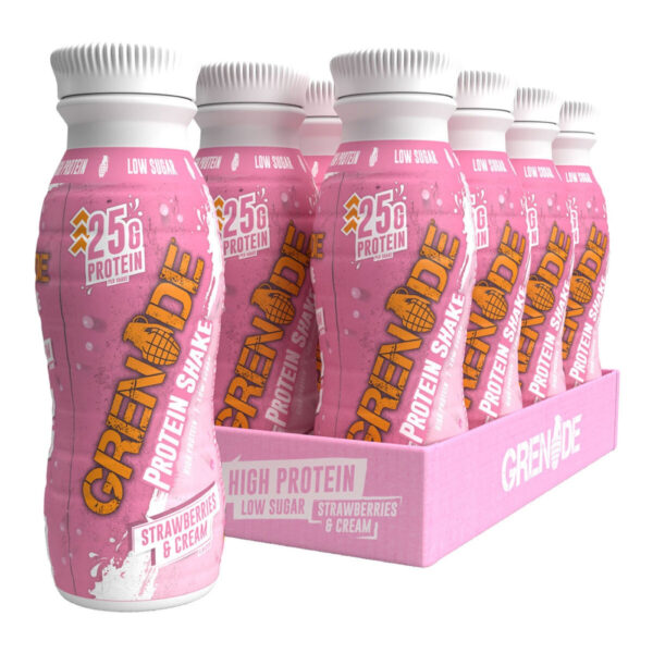 Grenade Carb Killa Strawberries & Cream High Protein Shake, 8 x 330ml