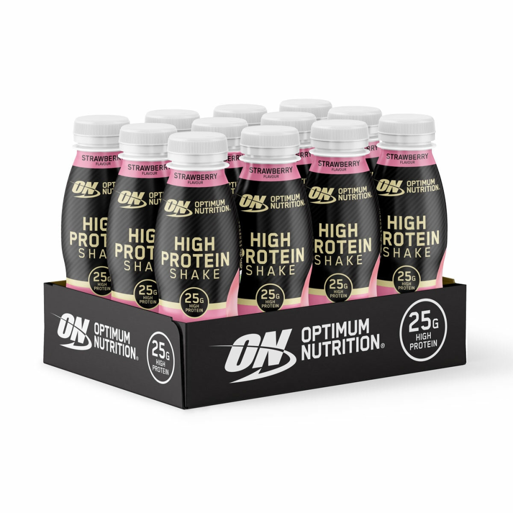 Optimum Nutrition High Protein Shake, Strawberry 12 x 330ml