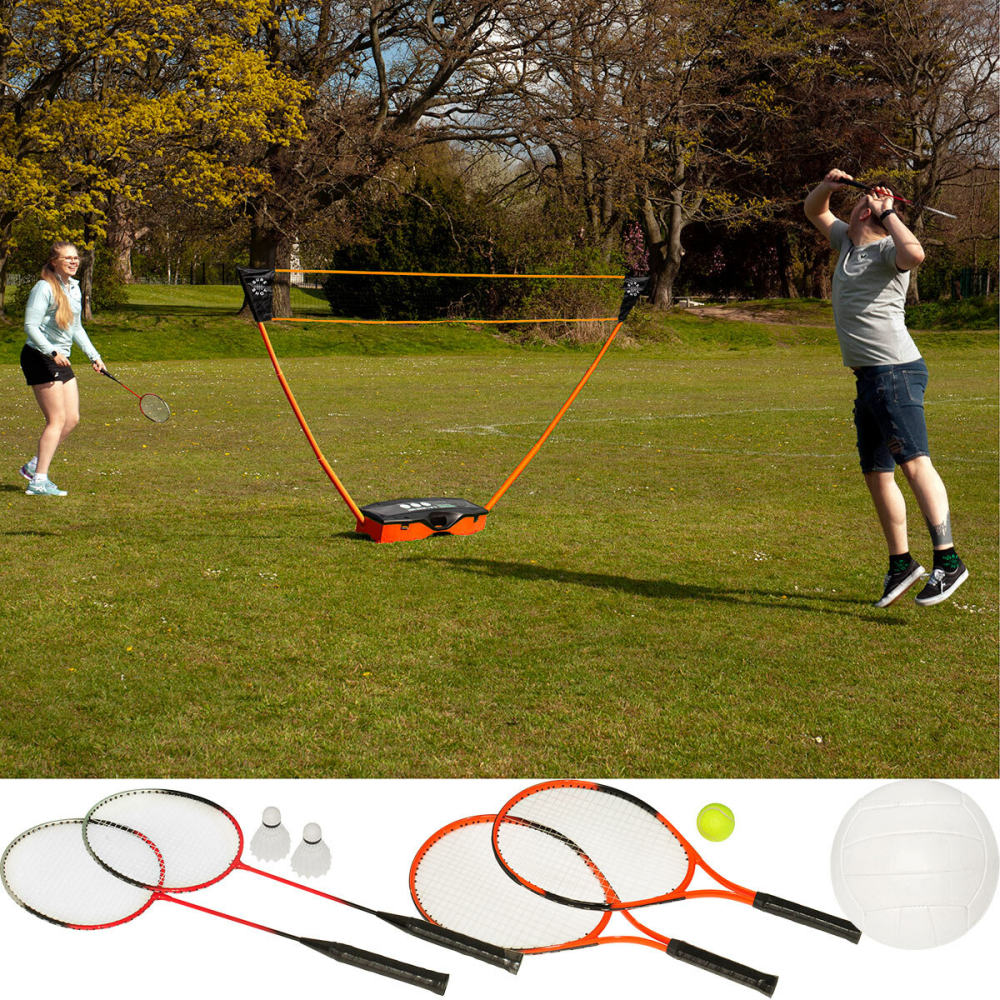 Sure Shot 3 in 1 Garden Set With Badminton, Tennis and Volleyball