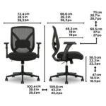 True Innovations Mesh Office Chair with Flip Up Arms - Image 2