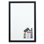 MessageStor® 24"x36" Magnetic Dry Erase Board with Accessories, White Frame - Image 3