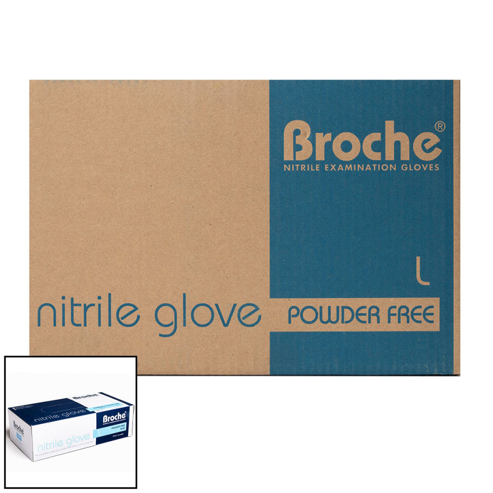 Broche Nitrile Gloves Large (Case), 10 x 100 Pack