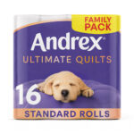 Andrex Ultimate Quilts Toilet Tissue 3 Ply 3 x 16 Standard Roll Pack - Image 2