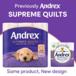 Andrex Ultimate Quilts Toilet Tissue 3 Ply 3 x 16 Standard Roll Pack - Image 5
