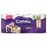 Cushelle Quilted 3-Ply Longer Rolls Toilet Tissue, 4 x 8 Pack (236 Sheets) - Image 2