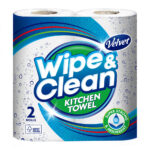 Velvet Wipe & Clean Kitchen Roll Towel, 20 x 75 Sheet Pack - Image 2
