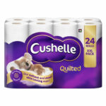 Cushelle Quilted 3-Ply Toilet Tissue, 24 Pack (157 Sheets)