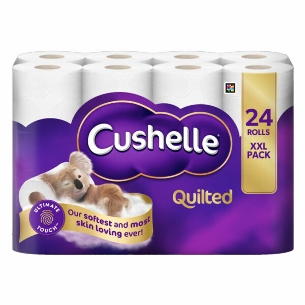 Cushelle Quilted 3-Ply Toilet Tissue, 24 Pack (157 Sheets)