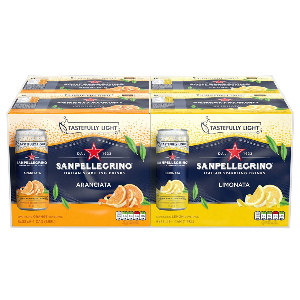 San Pellegrino Orange and Lemon, 4 x 6 x 330ml