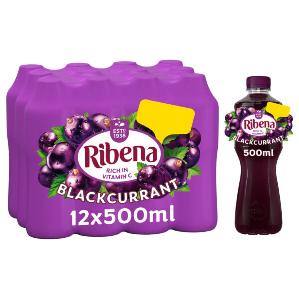 Ribena Blackcurrant PMP, 12 x 500ml