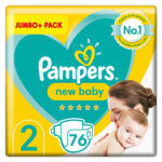 Pampers New Baby Nappies Size 2, 120 x Jumbo+ 76 Pack - Image 2