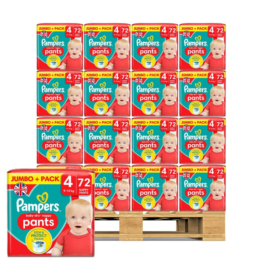 Pampers Baby Dry Pants Size 4 Pallet, 42 x 72 Pack