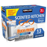 Kirkland Signature 13 Gallon Flex-Tech Scented Bin Bags, 200 Pack - Image 2