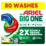 Ariel The Big One Laundry Liquid Pods Original, 80 Wash - Image 2