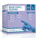 Jena Blue Vinyl Gloves, 400 Pack in 2 Options - Image 2