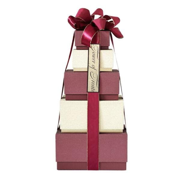Festive Tower of Treats in Red Design, 2.2kg
