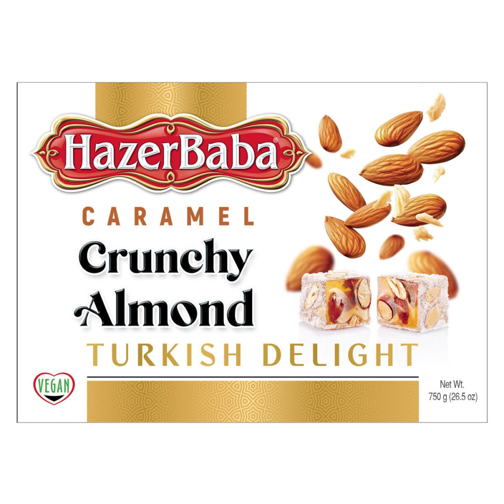 HazerBaba Turkish Delight Caramel & Almond, 750g