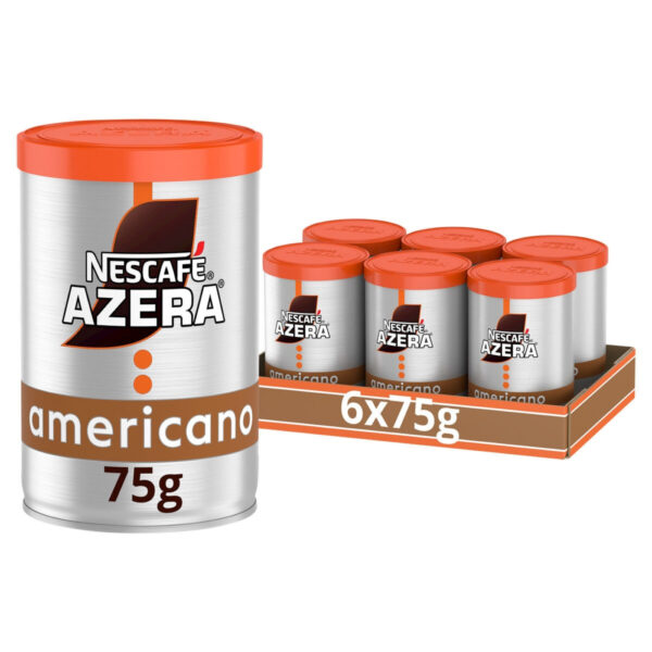 Nescafé Azera Americano Instant Ground Coffee, 6 x 75g